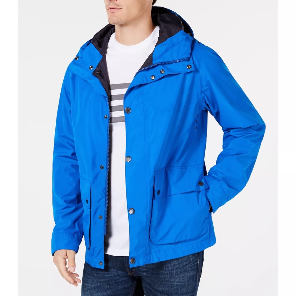 NEW $349 Barbour Nautical Gunwale Jacket! Loch Blue  Waterproof  Hood